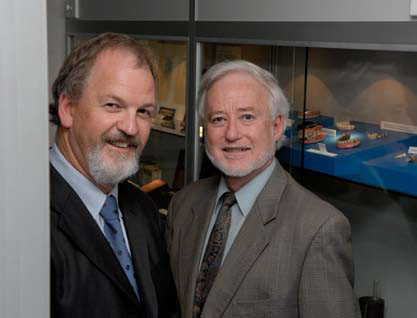 Associate Professor Clive Wright’s team, from left, Dave Harrison and Mike Morgan